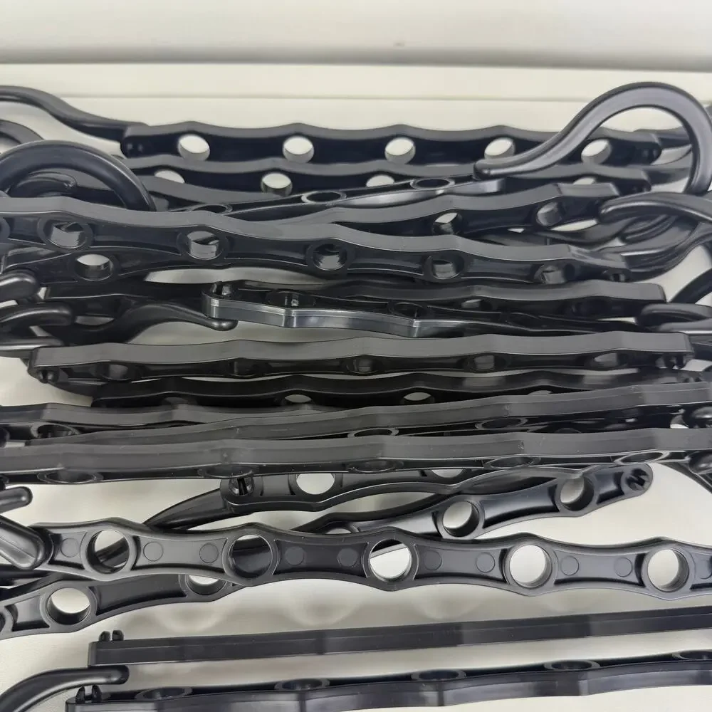 Six Hole Space Saver 9 1/2” Plastic Closet Black Organizer Hangers 19 Pieces